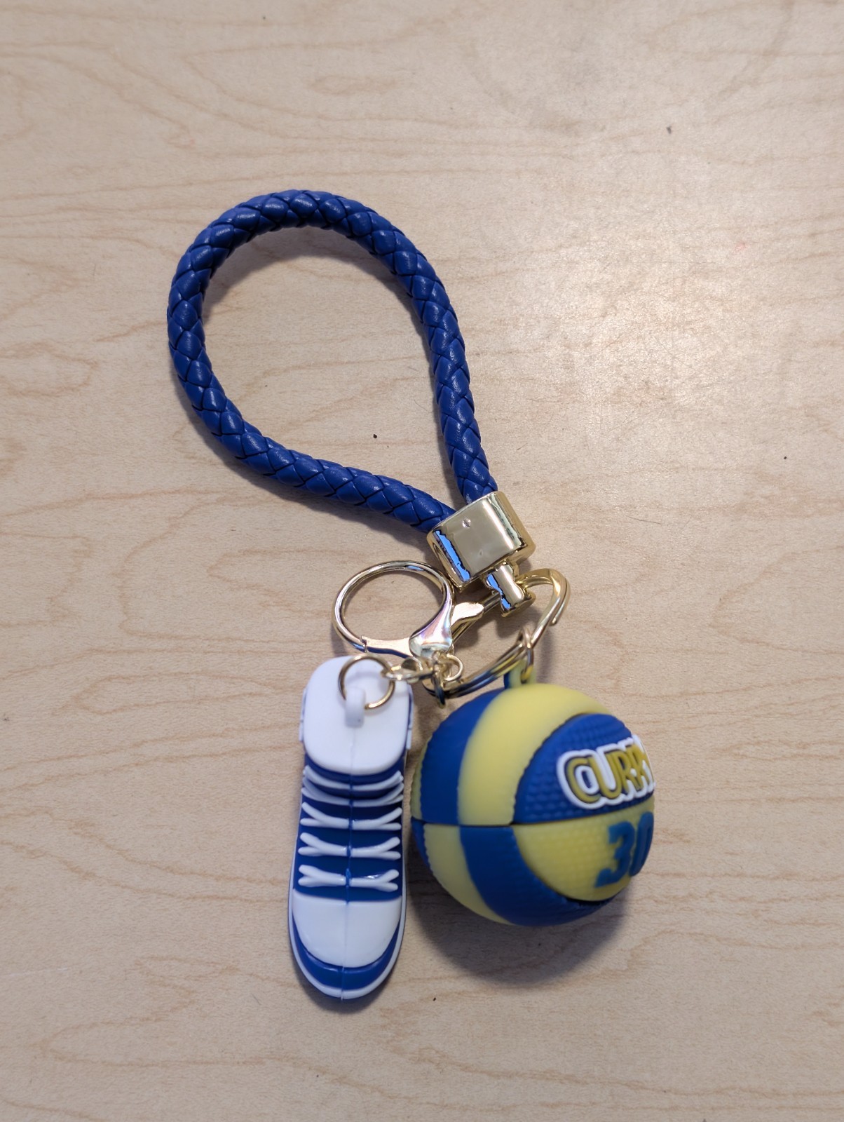 Stephen Curry Mini Silicone AJ Basketball and Shoes Keychain