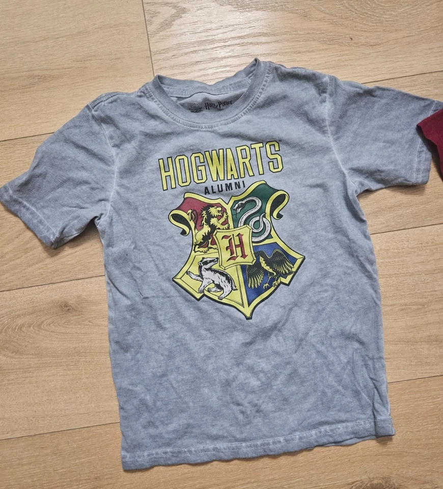 Lote de 2 camisetas para niños Hogwarts y Gryffindor talla 6/7 Foto 2 de 4