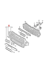 Genuine AUDI Q7 4MB 4MG Radiator Grille Cooler Grey 4M0853651QMX3