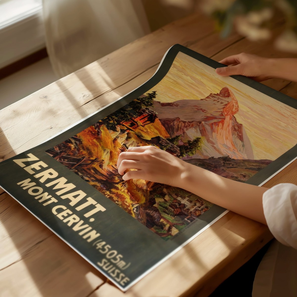 Zermatt Mont Cervin Vintage Poster Wall Art - Swiss Mountain | eBay