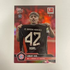 2025-26 Topps Now Bundesliga Lennart Karl #164 RC Rookie Red 5/5 BAYERN
