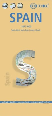 Borch Map Spanien. Espana. Spain (Land-)Karte Mehrfarbendruck. Gefalzt 2 S. 2015