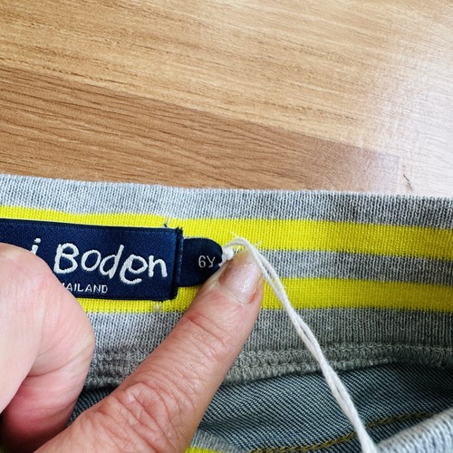 Mini Boden denim pull on jeans heart shaped pockets elastic waist size 6 nwt - Picture 11 of 14