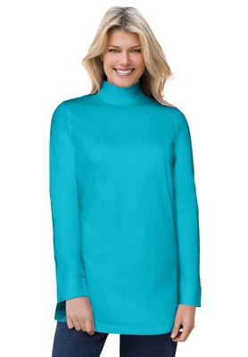 Woman Within Women's Plus Size Perfect Mockneck Tunic