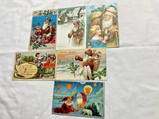 Lot 6 Vintage Antique Christmas Postcards Early 1900 Santa Claus Polar Bear #3
