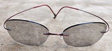 Silhouette Titan 5515 CT Rimless Eyeglasses Frames Only 53 17 140, Red Frame