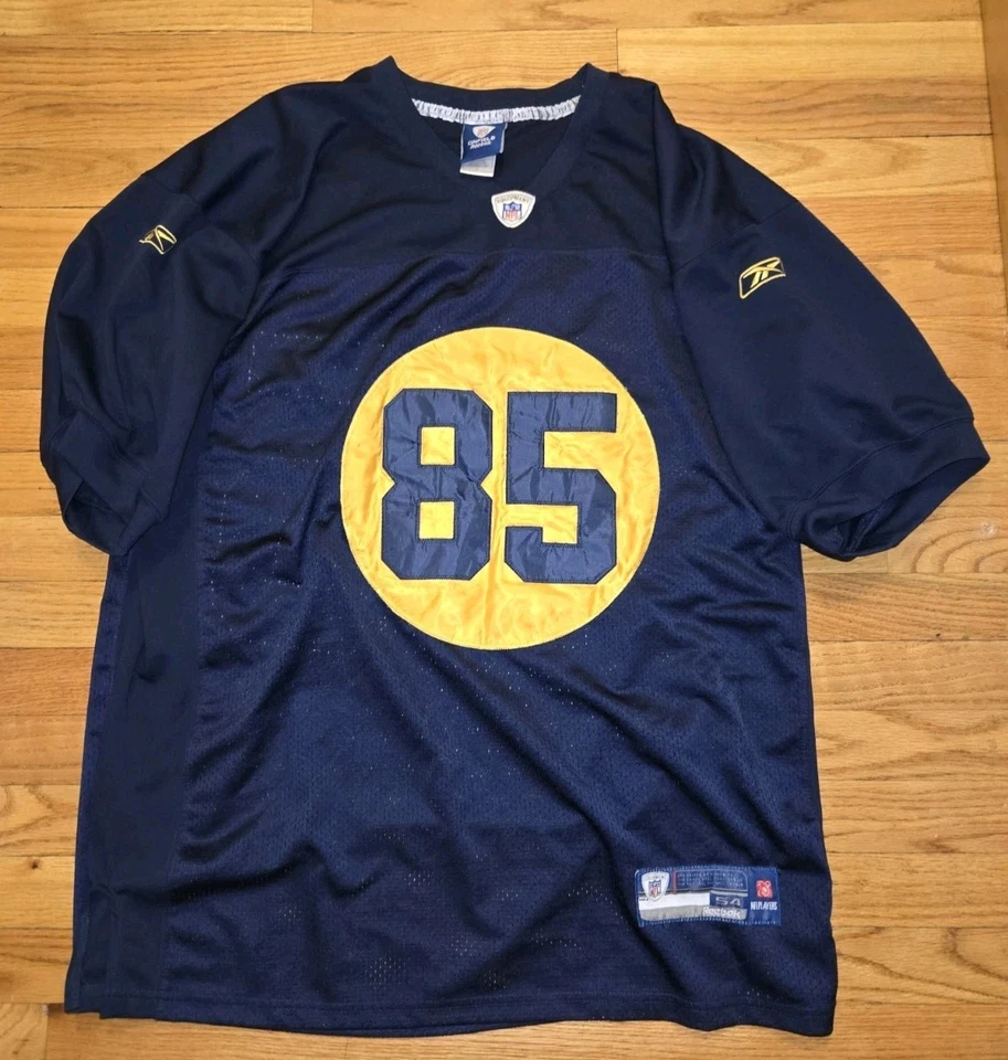 Greg Jennings Reebok Onfield Jersey Green Bay Packers Size 54 Blue Throwback - Image 2 of 4