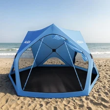ACACIA Beach Tent Sun Shelter | 4-Person Portable Camping Tent with UPF 50+ P...