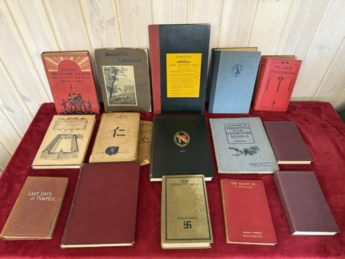 JOB LOT OF ANTIQUE VINTAGE BOOKS RARE UNUSUAL ITEMS x 15