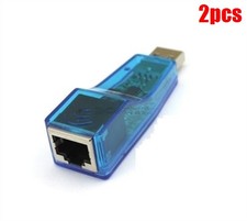 2Pcs Usb 2.0 To Lan RJ45 Ethernet 10/100MBPS Network Card Adapter For Pc New vu