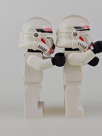 *Damaged 2x Coruscant Guard Clone Trooper Star Wars Lego Minifigure 7671 sw0189
