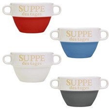 6er Set Suppentasse  Suppen Tasse  Suppenschüssel  Schüssel  Suppenterrine