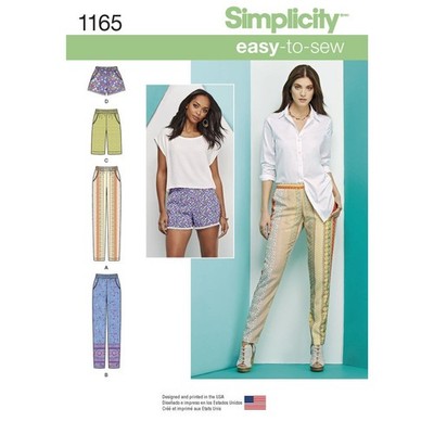 SIMPLICITY Schnittmuster 1165 Misses Damen Plus Hose, Shorts Größe 14-22
