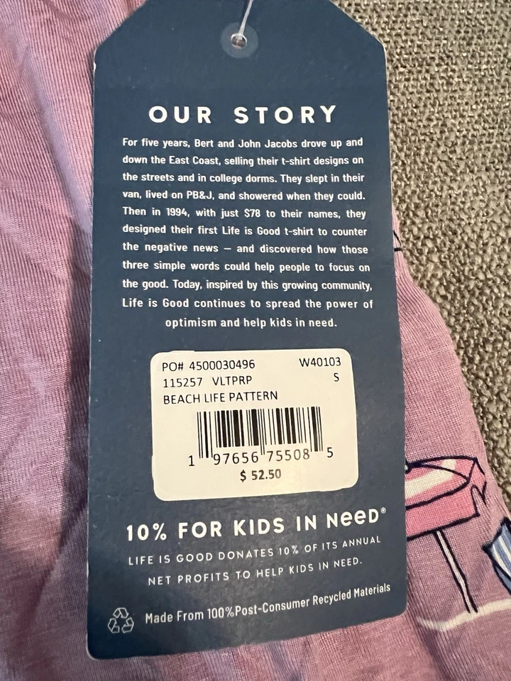 Pantalones de dormir Life Is Good para mujer S patrón de vida de playa bolsillos estampados nuevos con etiquetas Foto 3 de 4