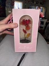 Galaxy Rose Flower Gifts for Women,Led Light Up Rose in Glass Dome Gifts for ...