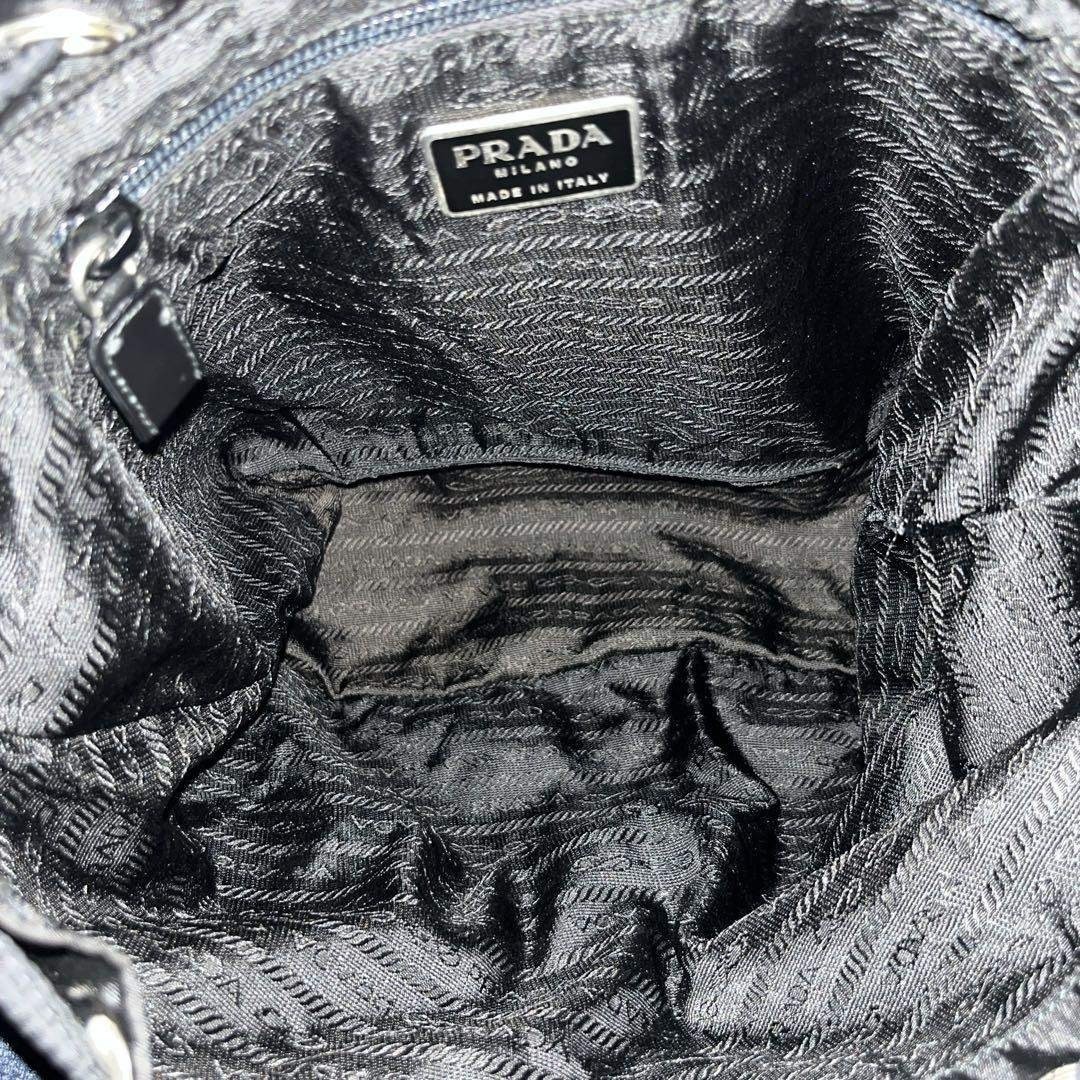 PRADA Mini Backpack Drawstring Black Tessuto Nylo… - image 14