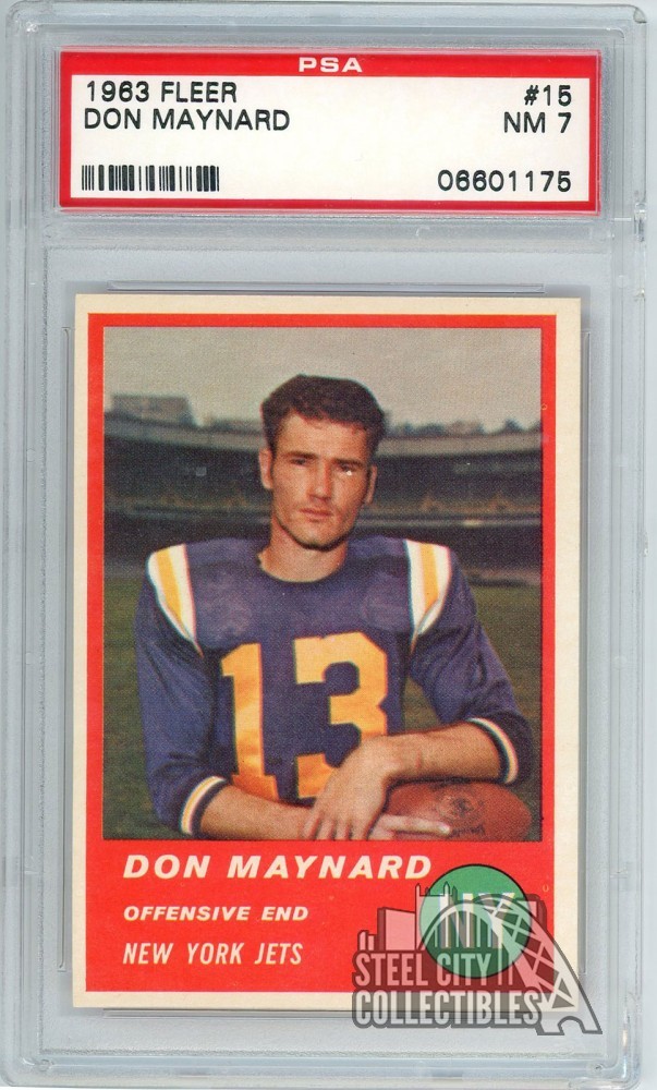 Don Maynard 1963 Fleer Card #15 PSA 7 NM