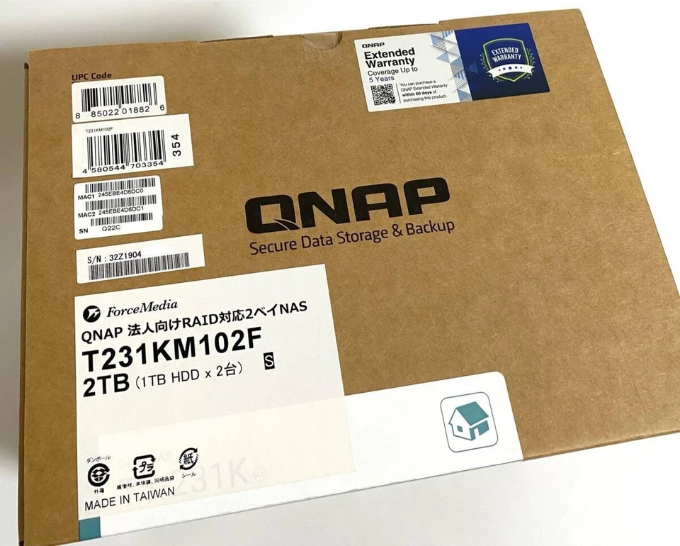 QNAP 2-BAY NAS TS-231K 2TB (1TB x 2) T231KM102F New unopened - Image 3 of 4