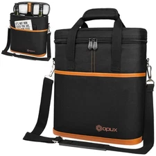 Wine Carrier Tote Bag Insulated 3 Bottle Cooler Carrying Case for Travel Picnic