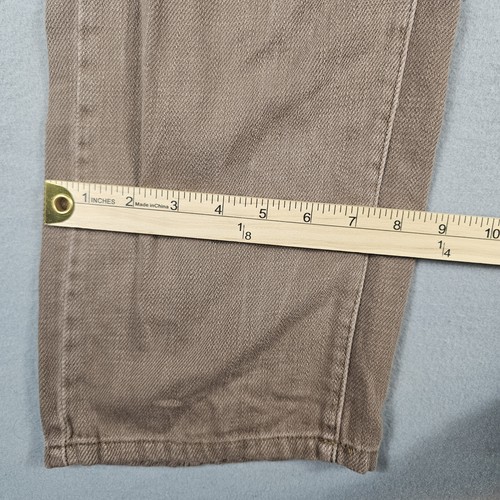 Pantalones We The Free para mujer 27 marrón botón mosca pierna recta bolsillos utilitarios algodón - Imagen 3 de 11