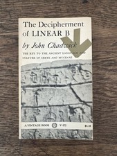 THE DECIPHERMENT OF LINEAR B. By John Chadwick Vintage Paperback 1958