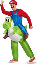 Licensed Nintendo Super Mario Brothers Mario Riding Yoshi Adult Men Costume