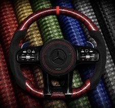 Mercedes AMG Style Sport Lenkrad Alcantara/ Carbon Rot W205 W213 W222 Unikat Mercedes AMG Style Sport Lenkrad Alcantara/ Carbon Rot W205 W213 W222 Unikat