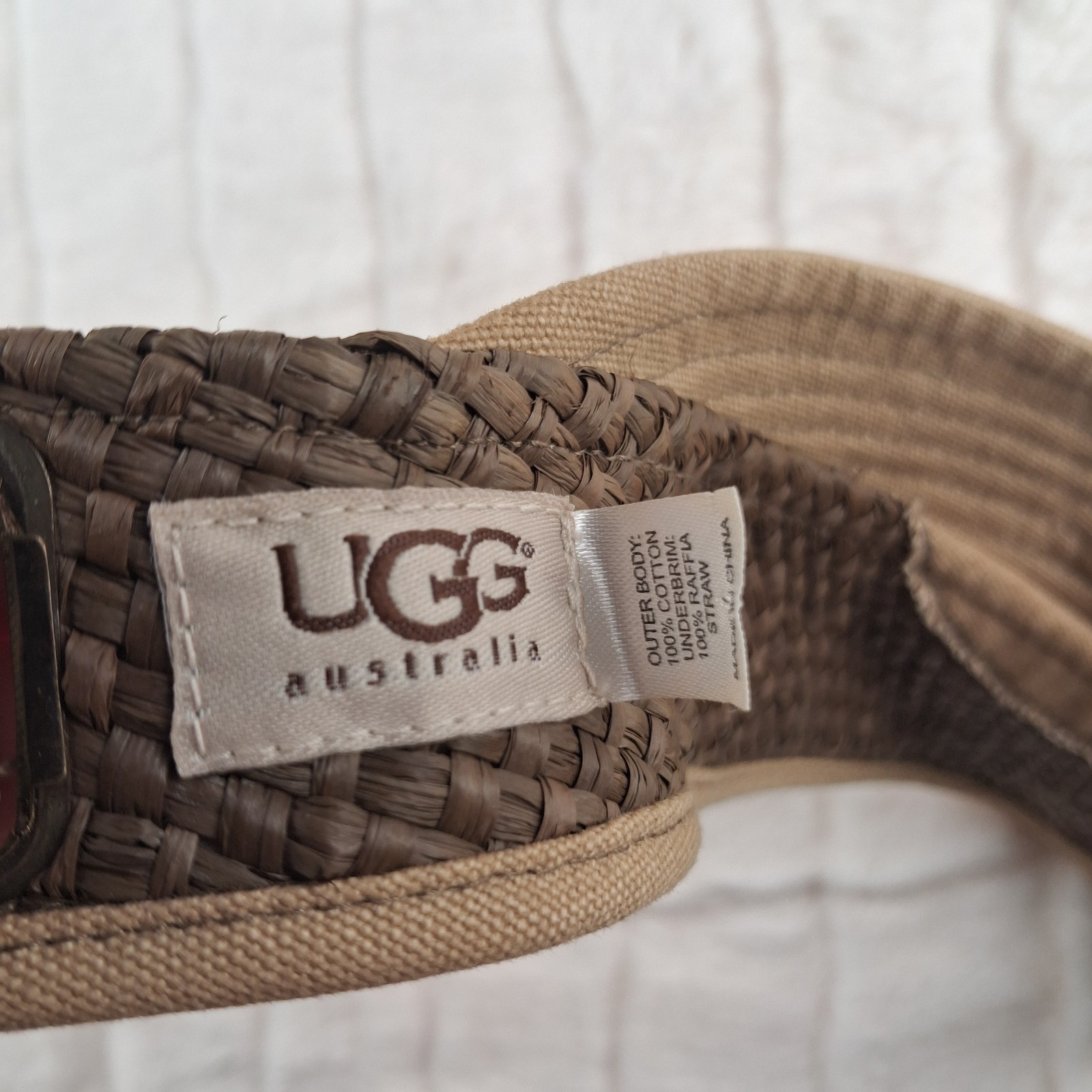 UGG Adjustable Tan Visor Baseball Hat Summer Sun … - image 5
