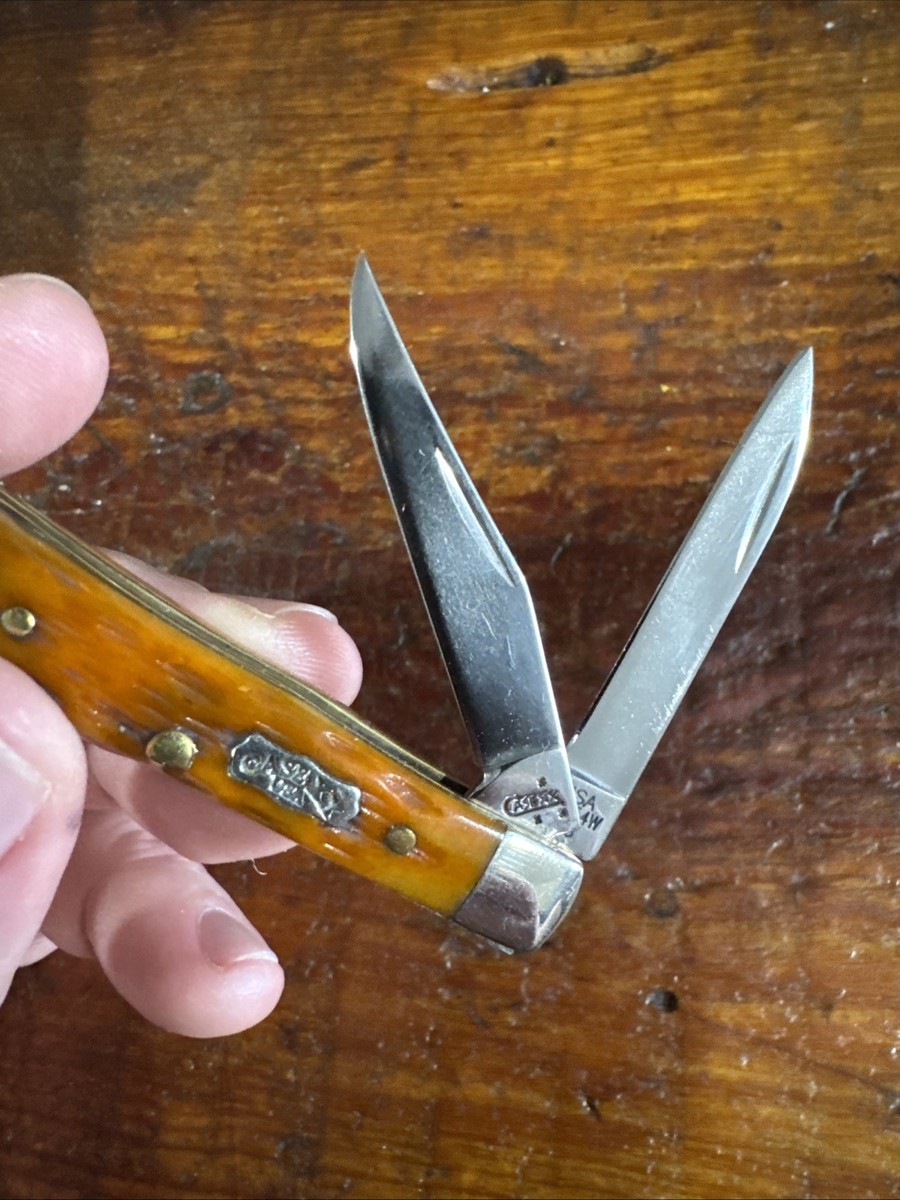 Case XX Tiny Trapper 62154W Knife Made In USA Jigged Bone Handles