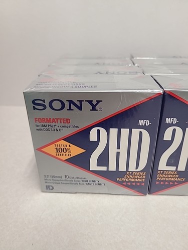 Lot 80 ct Vintage Sony MFD-2HD IBM Formaté 3,5 Micro Disquettes Double Face NEUF - Photo 2/3
