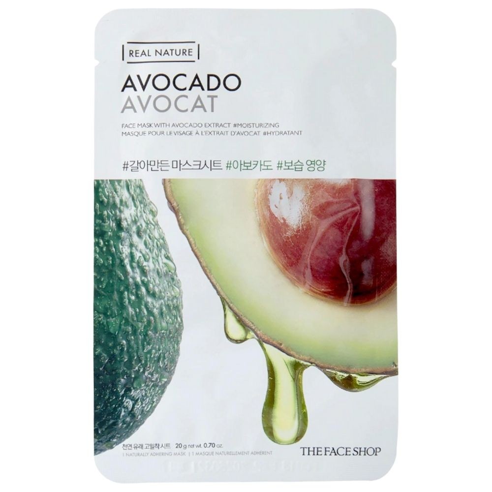 The Face Shop Real Nature Avocado Blatt Maske, 20 g