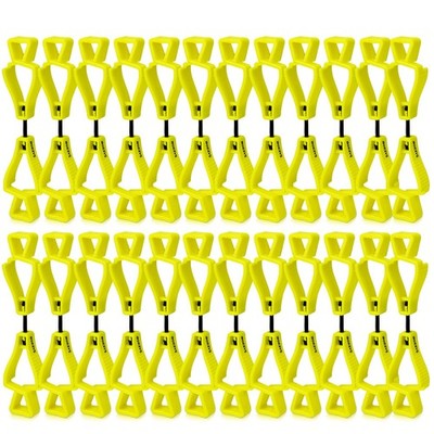 Glove Clips for Work Glove Holders 24-Pack Bulk | Yellow Z-Shaped Clips for T...