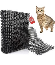 Set of 10 Cat Deterrent Pad, Scat Mat, 16 x 13 in Flexible Plastic Spike Mats