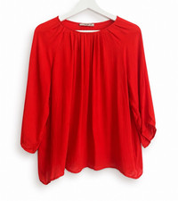 Etro Damen Bluse Rot Gr. 34 (IT40) 3/4 Ärmel...