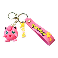 Jigglypuff Keychain Cute Pink Pok mon Charm with Strap Brand New Free Shipping