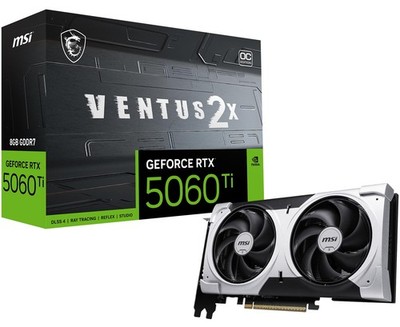 MSI GeForce RTX 5060 Ti 8GB GDDR7 VENTUS 2X OC PLUS Graphics Card, PCI Express