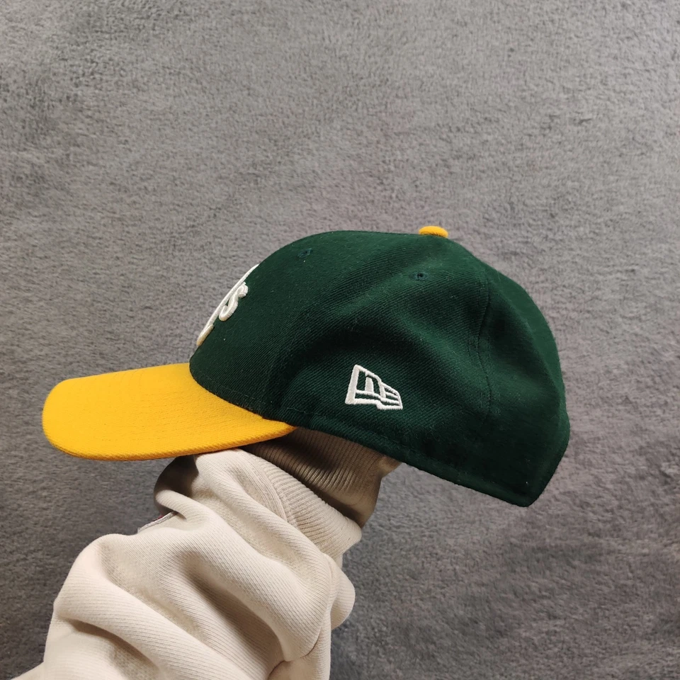 Oakland Athletic A's 帽子成人 UNISEX OSFA 绿色刺绣钩环 New Era — 第 3/4 张图片