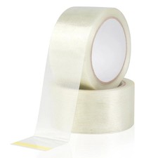 2 Roll Filament Strapping Tape, 5.9 Mil X 2 in X 22 Yds Reinforced Packing Tape,