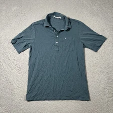 Criquet Mens Sz M Blue Shirt Golf Polo Performance Stretch Logo Pima Cotton