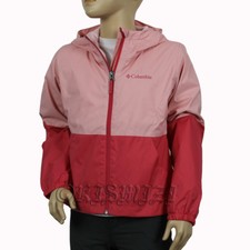 New Girls Columbia "Wooster Bluff" Waterproof Reflective Hooded Rain Jacket