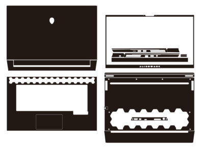 Alienware 17 R4 Sticker Carbon Skin Sticker Cover for Alienware M15 R4 without Cherry keyboard ...