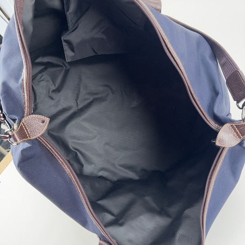 Longchamp BoxFord Travel Duffle Bag In Canvas & Leather XL Xtra Large Navy - Imagen 13 de 14