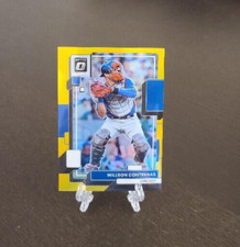 2022 Optic Willson Contreras Card Chicago Cubs Gold 3/10