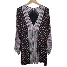 Free People | Rain or Shine Boho Floral Mini Dress Tunic Size Medium