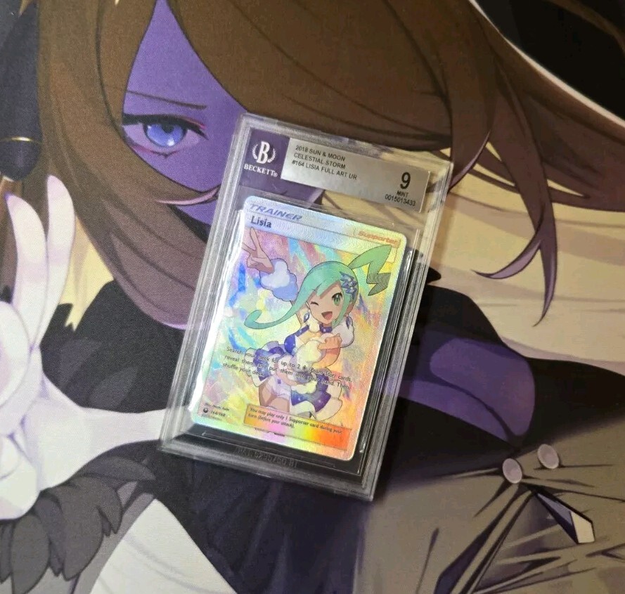 Lisia♡ PSA 8 Lisia Full Art 164 2018 Pokemon Sun & Moon Celestial