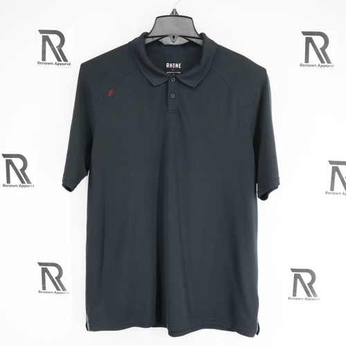 Mens Rhone XXX Black Athletic Golf Polo 