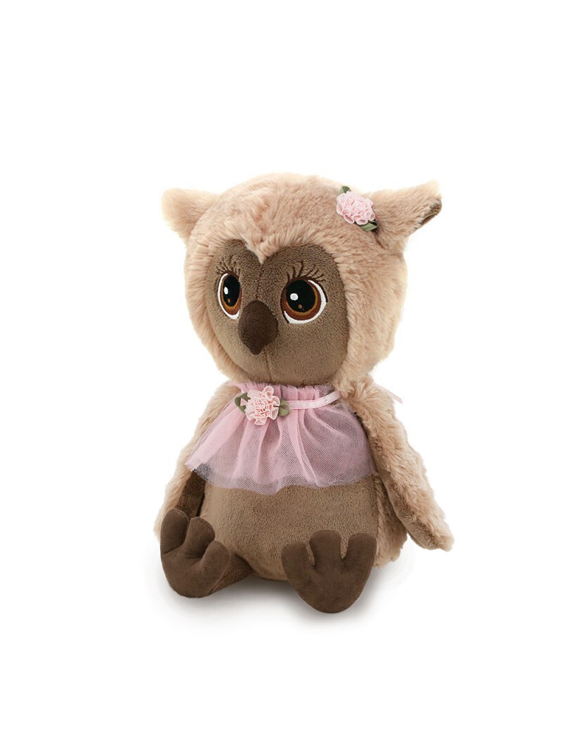 Peluche hibou 35 cm Orange Toys : grand doudou chouette doux pour enfant