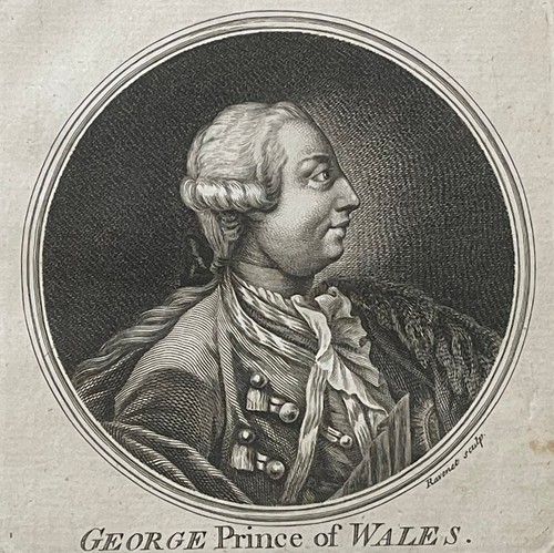 GEORGE Prince of Wales 1738-1820 Par Ravenet 1760 GEORGE III Royaume-Uni
