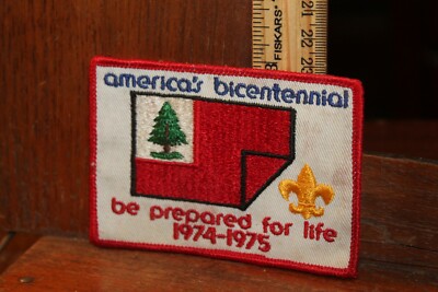 Vintage Embroidered Patch Boy Scouts 1974-1975 America's Bicentennial Prepared