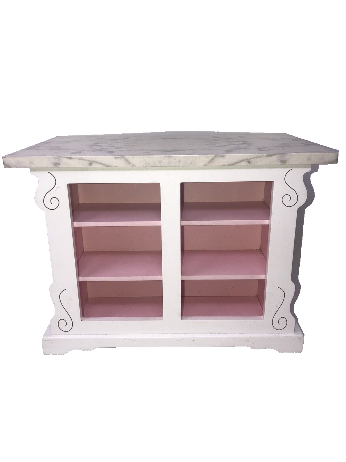 American Girl Doll Sweet Treats Bakery Shelf Case Retired 2-Side Faux Marble Top